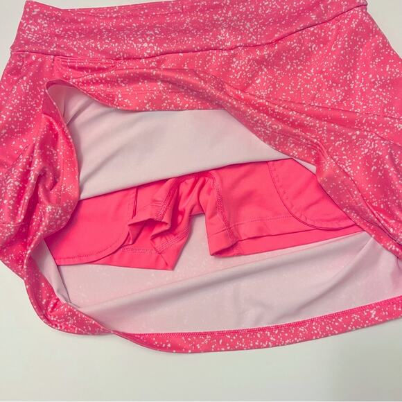 Nike Dri-Fit Golf Tournament Print Knit Skort Skirt pink white speckled - Picture 3 of 7